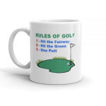 Rules of Golf Coffee Mug Oh the Rules of Golf